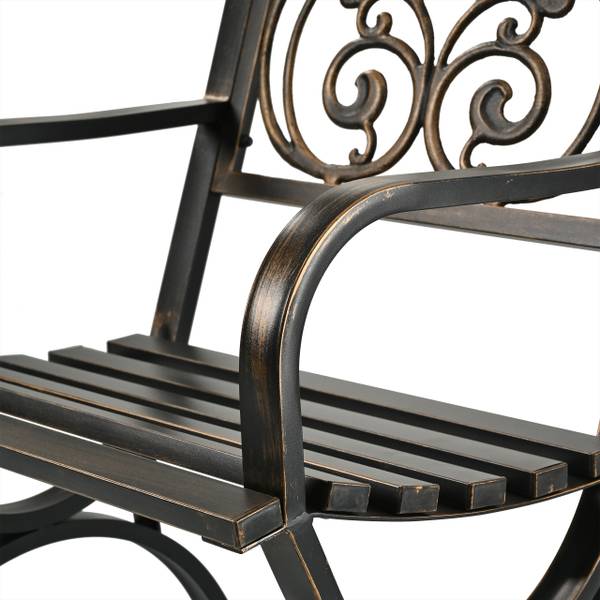 Chaise de jardin vintage en métal Noir - Doré