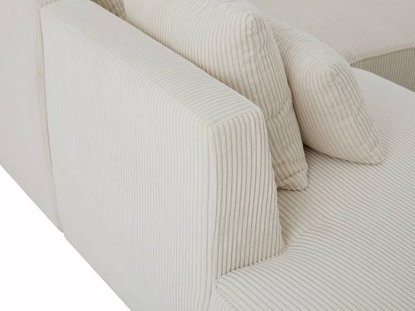 Sofa MECODI Beige - Textil - 231 x 71 x 185 cm