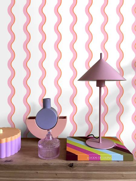 Tapete 131722 Pink - Papier - 50 x 900 x 50 cm