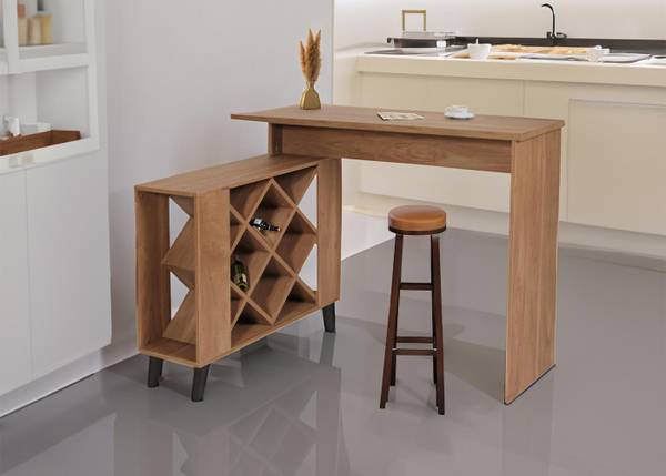 Bartisch M45 Braun - Gummibaum - 120 x 93 x 98 cm