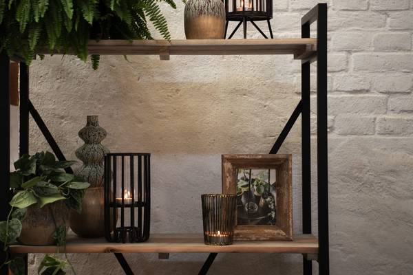 Theelichthouder Sot metaal - 10 x 14 x 10 cm