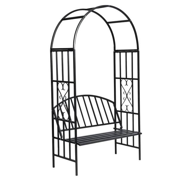 GartenRosenbogen M627375 Schwarz - Metall - 114 x 3 x 57 cm
