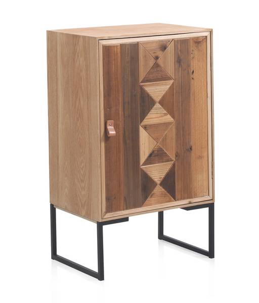 Nachttisch 10434 Braun - Holz teilmassiv - 35 x 85 x 49 cm