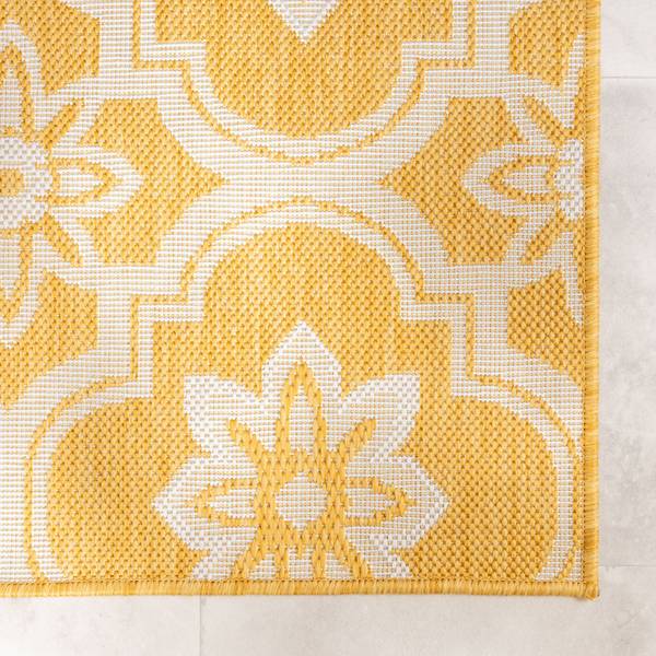 Tapis Rio Flower Jaune - 200 x 290 cm