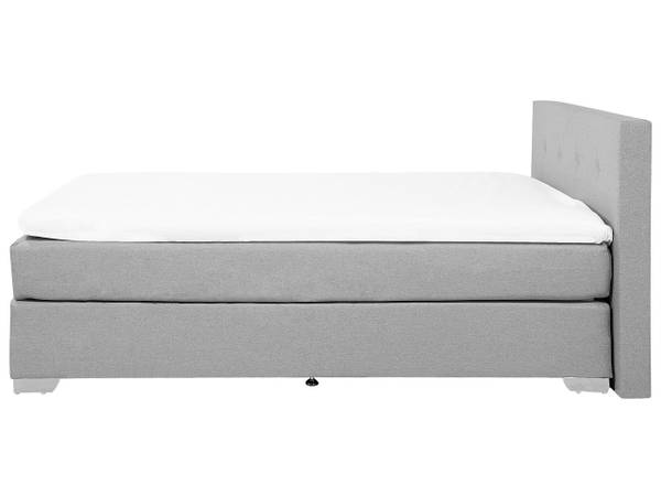 Boxspringbed CONSUL 4-delig grijs - textiel - 191 x 91 x 212 cm