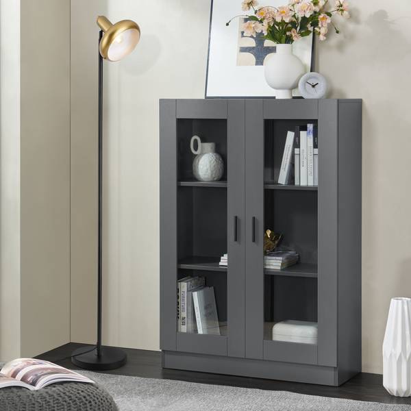 Lampadaire Namsos Noir - Doré - Métal - 25 x 156 x 25 cm