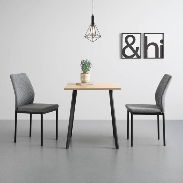 Esstisch EMIL -BASED- Braun - Holzwerkstoff - Metall - 70 x 75 x 70 cm