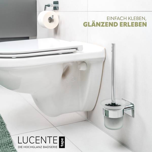 Toilettenbürste Lucente Tape 94081 Silber - Metall - 12 x 36 x 14 cm