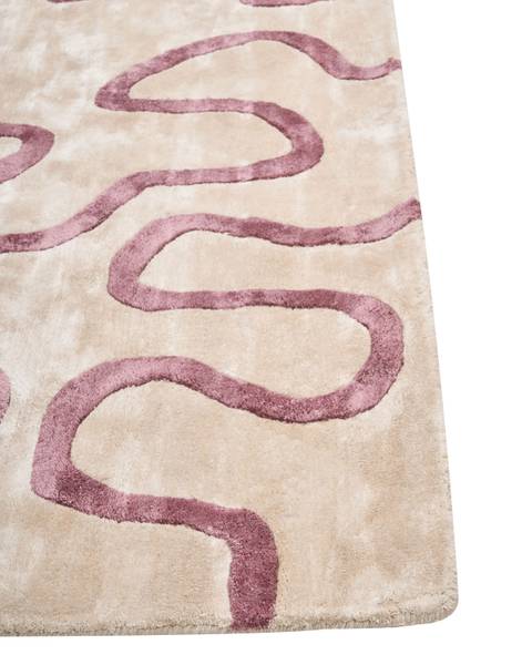 Teppich KAPPAR Beige - Pink - Naturfaser - 160 x 230 cm