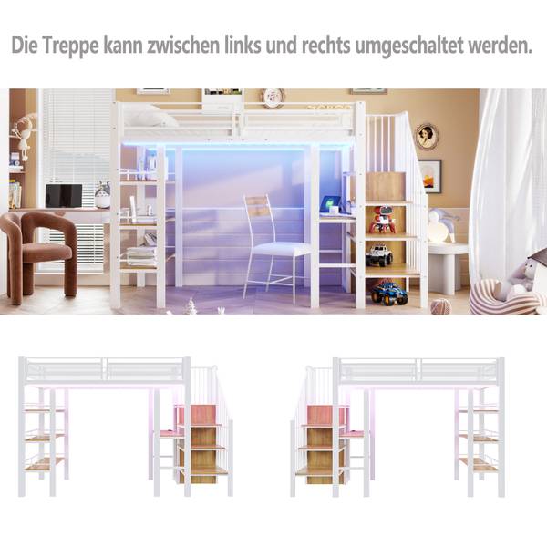 Kinderbett K-1669 Weiß