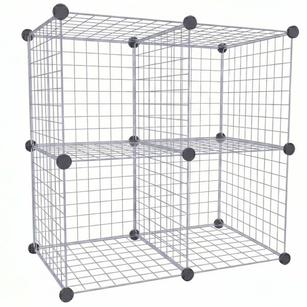 Ensemble de cubes modulaires Argenté - Hauteur : 75 cm