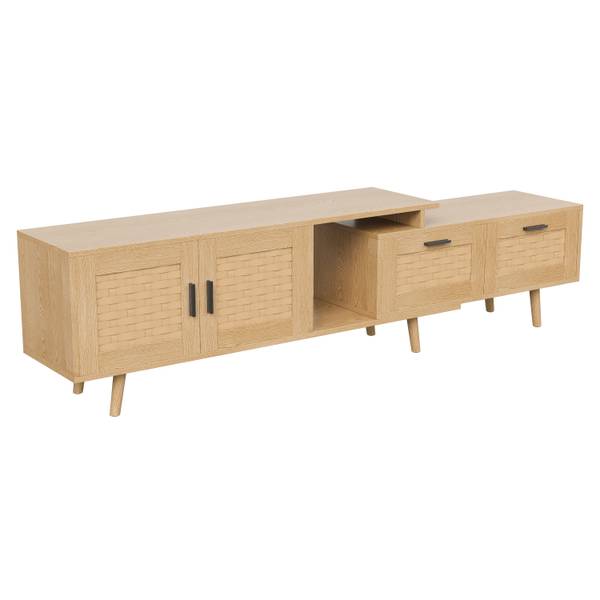 TV-Schrank Lowboard HYF01 Braun - Massivholz - 30 x 44 x 169 cm
