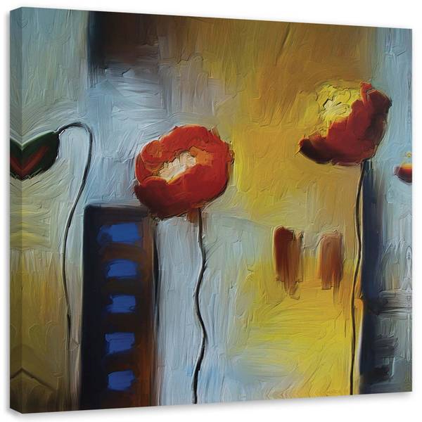 Wandbild zwei mohnblumen 50 x 50 cm