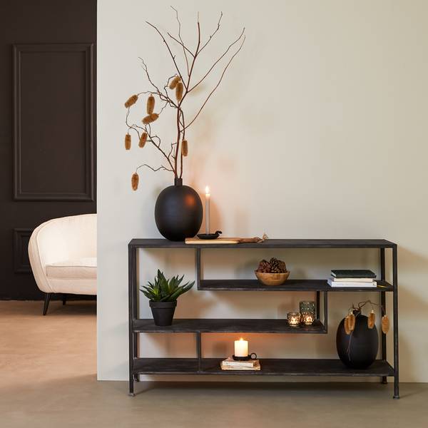 Anrichte YLAYA Schwarz - Metall - 140 x 81 x 35 cm