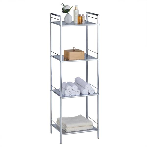 Etagère de salle de bain MATIS Argenté - Acier inoxydable - 38 x 114 x 30 cm