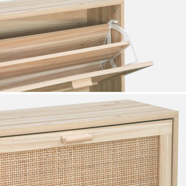 Schuhregal Camargue Beige - Holz teilmassiv - 24 x 118 x 60 cm
