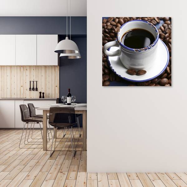 Tableau déco tasse de café 50 x 50 cm