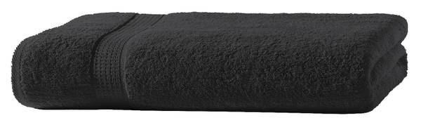 Badetuch schwarz 100x150 cm Frottee Schwarz - Frottee - 100 x 1 x 150 cm