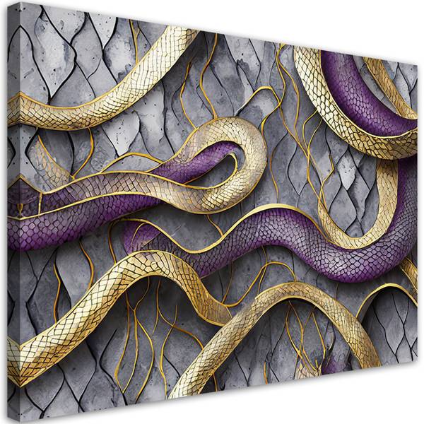 Wandbild schlange textur glamour 120 x 80 cm