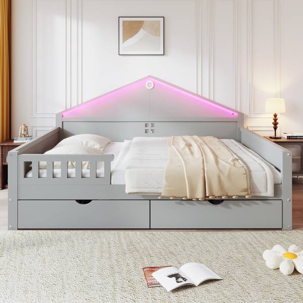 Einzelbett K-2132 Grau
