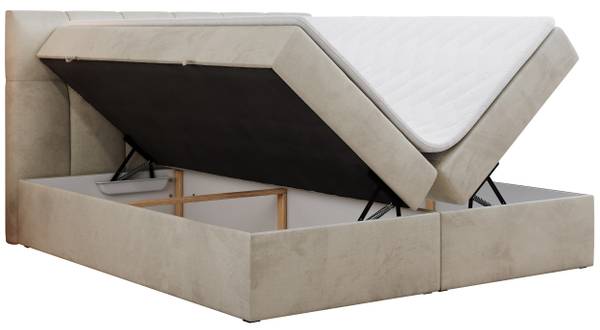 Boxspringbett RICO Beige - Breite: 180 cm - H3
