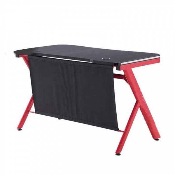 Schreibtisch HUAHJ004_A Rot - Holzwerkstoff - Holz teilmassiv - 120 x 76 x 60 cm
