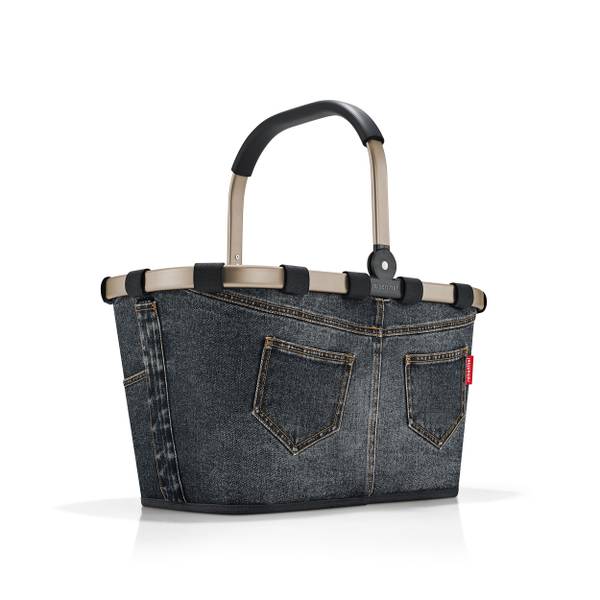 Einkaufskorb Carrybag  Jeans Dark Grey Grau - Polyester - 48 x 29 x 28 cm