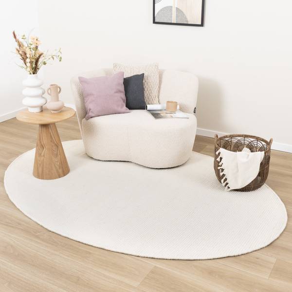 Wollteppich Organisch Feline Weiß - 152 x 245 cm