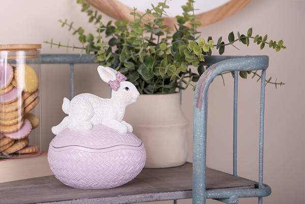 Dekoration Schale Ei Cosy Ana Pink - Kunststoff - 13 x 16 x 9 cm