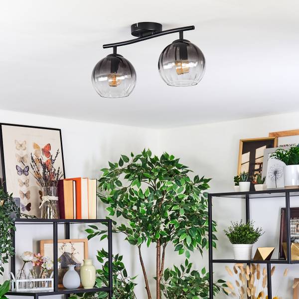 Deckenleuchte Cesaro Grau - Metall - 100 x 40 x 100 cm