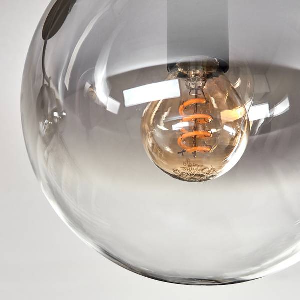 Deckenleuchte Fossobiubo Grau - Silber - Aluminium - Klarglas - 177 x 25 x 16 cm