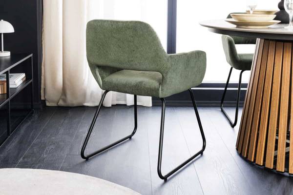 Stuhl MUSTANG Grün - Cord - Polyester - 56 x 77 x 59 cm