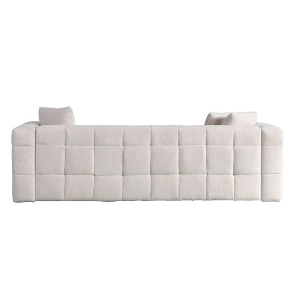 Teddysofa COMO Beige - Textil - 236 x 68 x 92 cm