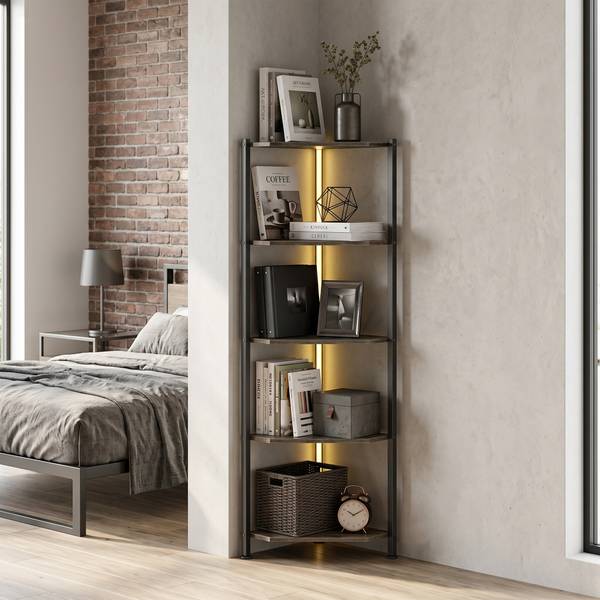 Bücherregal 836-699V90RB Braun - Holzwerkstoff - 32 x 147 x 32 cm