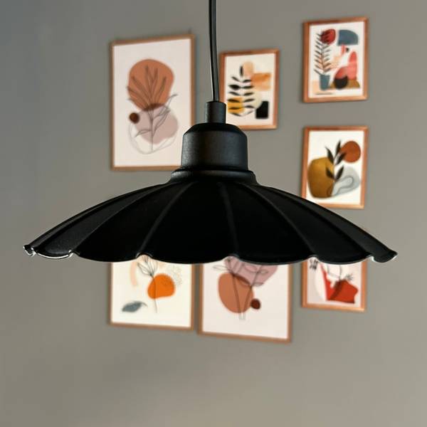 Pendelleuchte SYLRisso Schwarz - Metall - 24 x 8 x 24 cm
