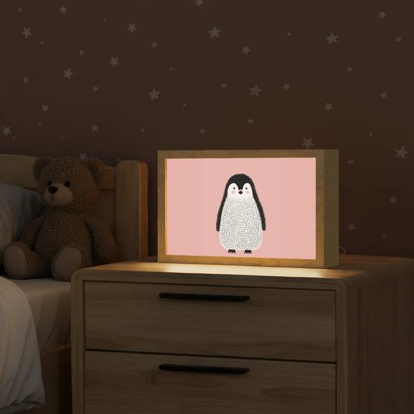 NACHTTISCHLAMPE Pinguin 30 x 20 cm - Durchmesser: 32 cm