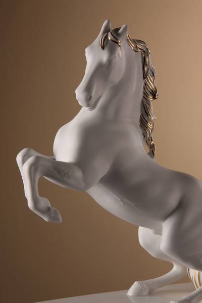 Deko Objekt Studio 8 - Magnifique Gold - Porzellan - 14 x 31 x 25 cm