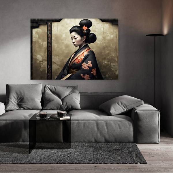 Wandbild Geisha 60 x 40 cm