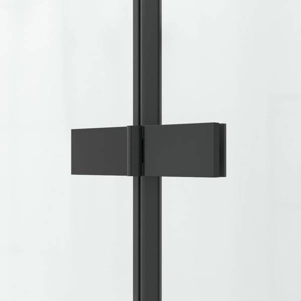 Duschabtrennung Badewannenaufsatz Schwarz - Glas - 150 x 140 x 0 cm