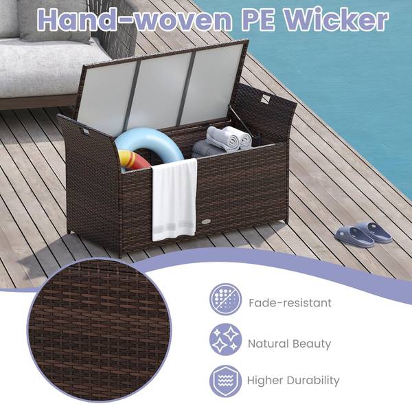 Outdoor-Bank ZB33193SDDE Schwarz - Metall - 56 x 71 x 125 cm