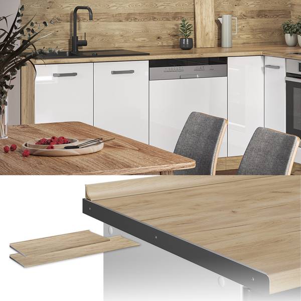 Küchenarbeitsplatte R-Line 42079 Eiche Dekor - Breite: 160 cm