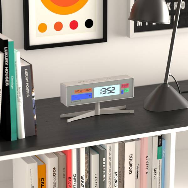 LCD-Wecker Supergenius Weiß