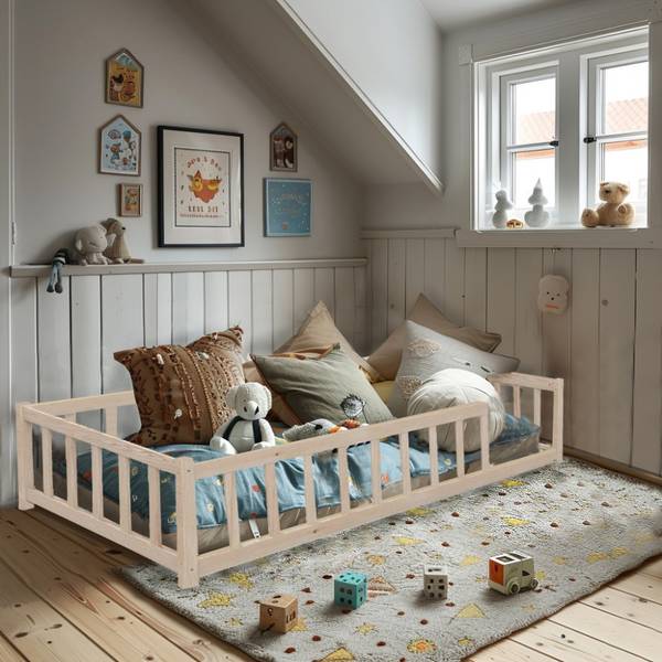 KINDERBETT NINO MIT LATTENROST Holz