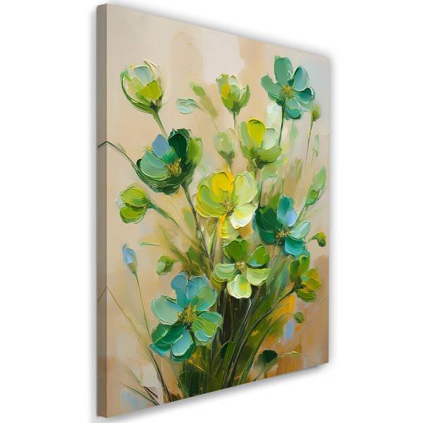 Tableau déco Fleurs Peintes 60 x 90 cm