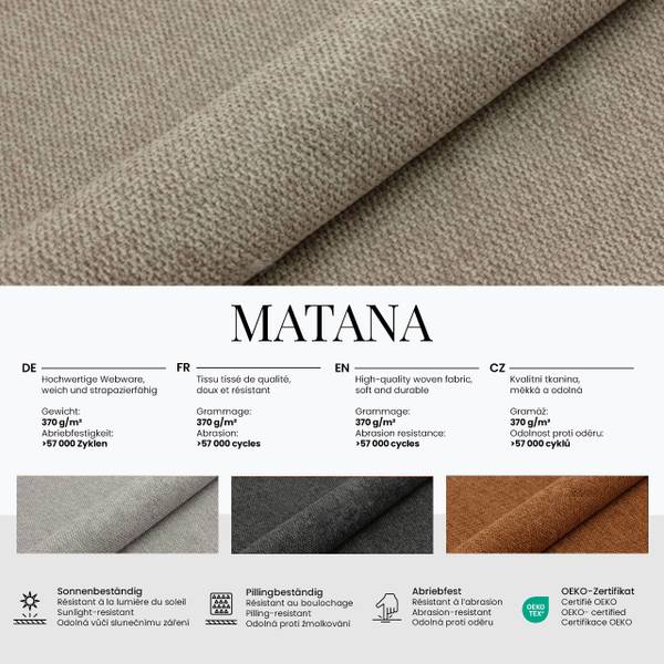 Boxbett NIRA Hellgrau - H3 - Strukturstoff - Polyester - Webstoff - Liegefläche Breite: 120 cm