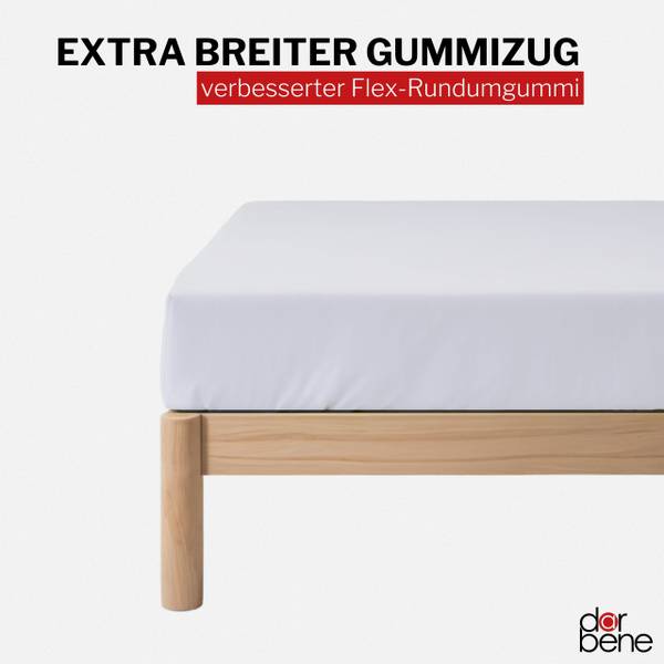 Spannbettlaken 100% Baumwolle 180x200 Weiß - Breite: 180 cm