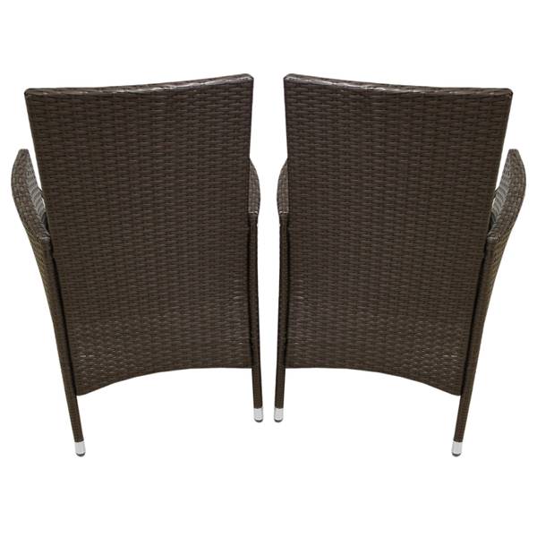 Jardi  Rattan Bistro Set Braun Braun - Rattan - 61 x 92 x 59 cm