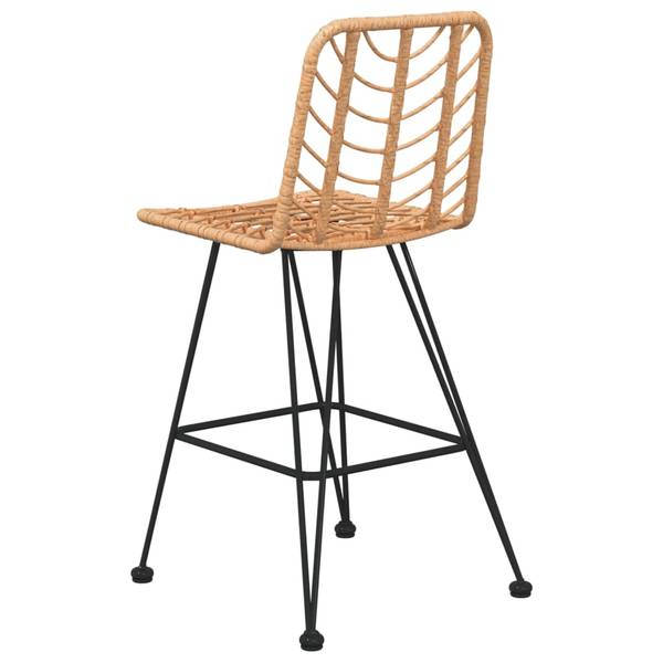 Barhocker 3017480 2er Set Braun - Stahl - Polyethylen - 45 x 103 x 56 cm