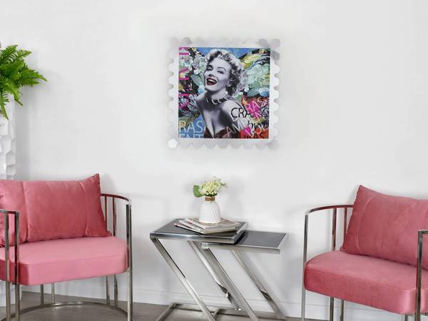 Aludruck "Hommage an Marilyn Monroe" Aluminium - 50 x 50 x 1 cm