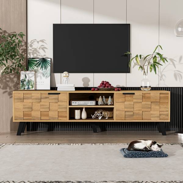 TV-Lowboard Clara Braun - Stahl - 160 x 45 x 36 cm